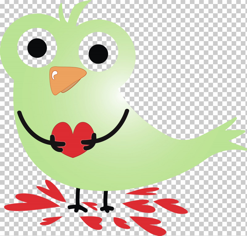 Green Cartoon Bird Beak Happy PNG, Clipart, Beak, Bird, Cartoon, Green, Happy Free PNG Download