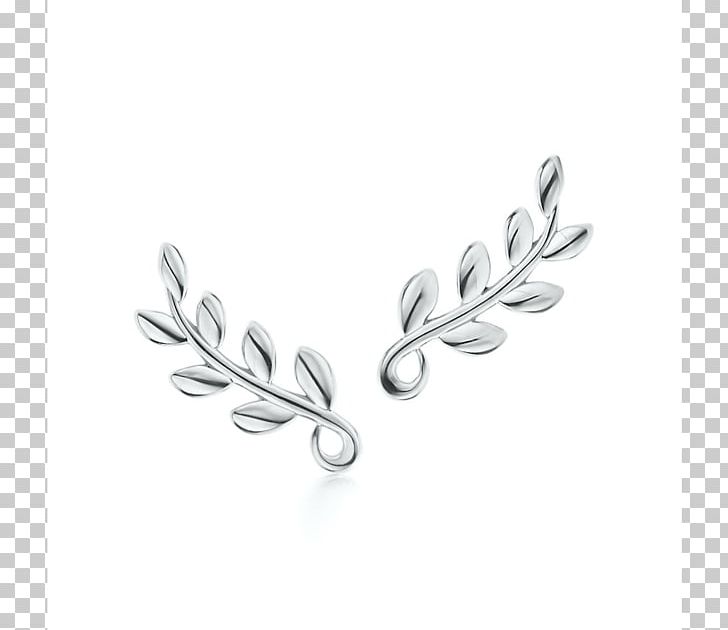 Earring Tiffany & Co. Gold Olive Leaf Jewellery PNG, Clipart, Black And White, Body Jewelry, Bracelet, Charms Pendants, Earring Free PNG Download