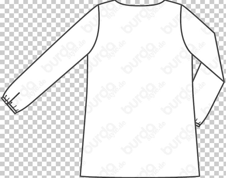 T-shirt Burda Style Collar Fashion Pattern PNG, Clipart, Angle, Black, Black And White, Blouse, Brand Free PNG Download