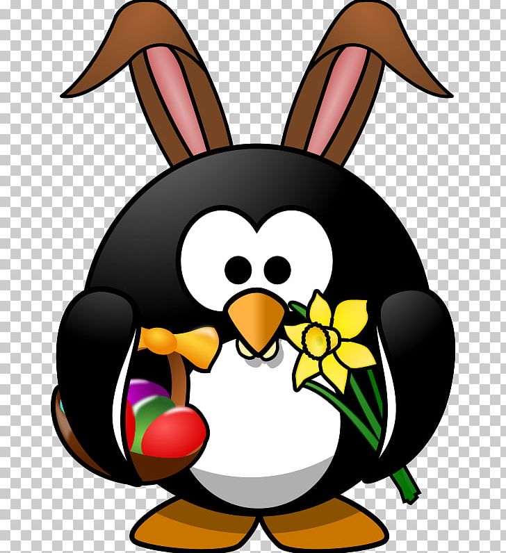 Easter Bunny Penguin Gift PNG, Clipart, Animals, Artwork, Beak, Bird, Cartoon Free PNG Download