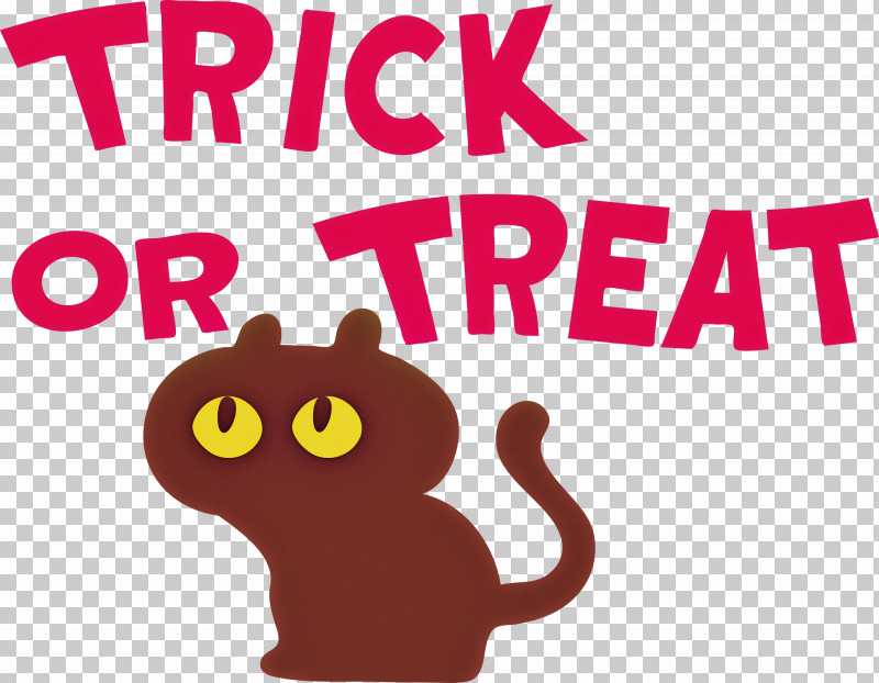 TRICK OR TREAT Halloween PNG, Clipart, Cartoon, Cat, Catlike, Character, Halloween Free PNG Download