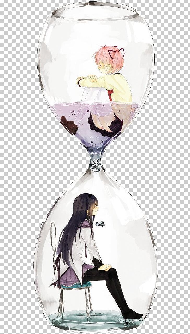 Homura Akemi Madoka Kaname Sayaka Miki Mami Tomoe Kaname Kuran PNG, Clipart, Cartoon, Drinkware, Empty Hourglass, Girl, Glass Free PNG Download