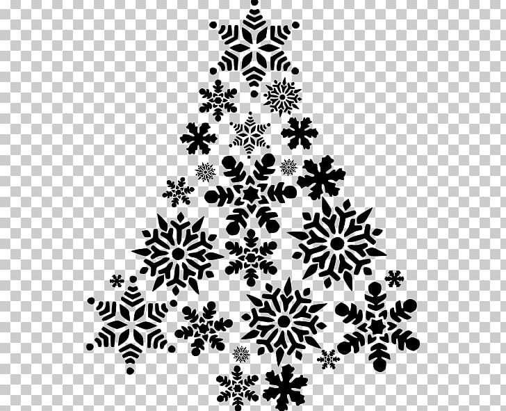 Snowflake Christmas Tree Christmas Tree PNG, Clipart, Black, Black And White, Branch, Christmas, Christmas Card Free PNG Download