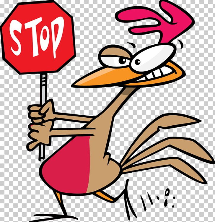 Chicken Stop Sign Cartoon PNG, Clipart, Animation, Art, Artwork, Beak, Bird Free PNG Download