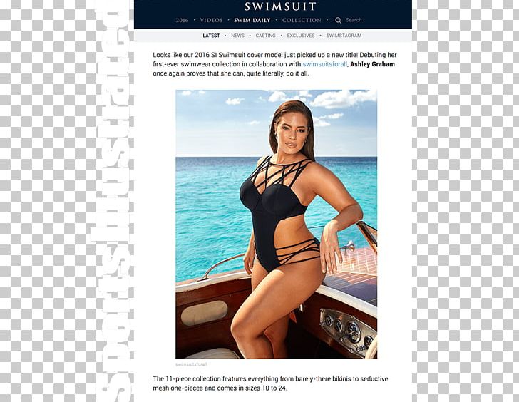 Swimsuits For All Plus-size Model One-piece Swimsuit PNG, Clipart, Advertising, Ashley Graham, Bikini, Brand, Celebrities Free PNG Download
