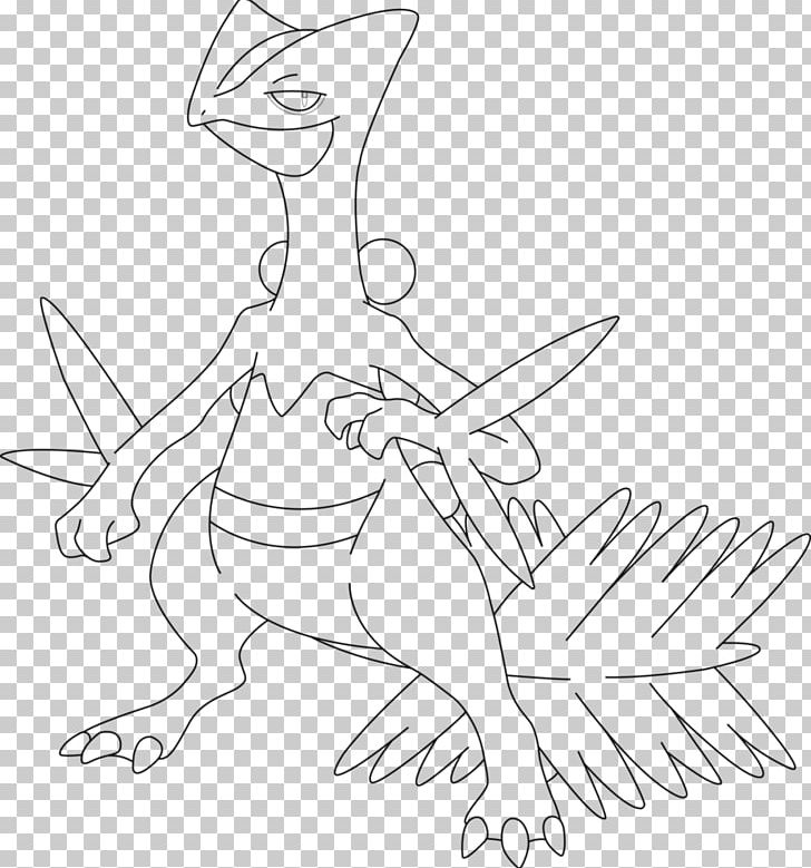 Pokémon Emerald Sceptile Coloring Book Swampert PNG, Clipart, Arm, Art, Artwork, Black, Black And White Free PNG Download