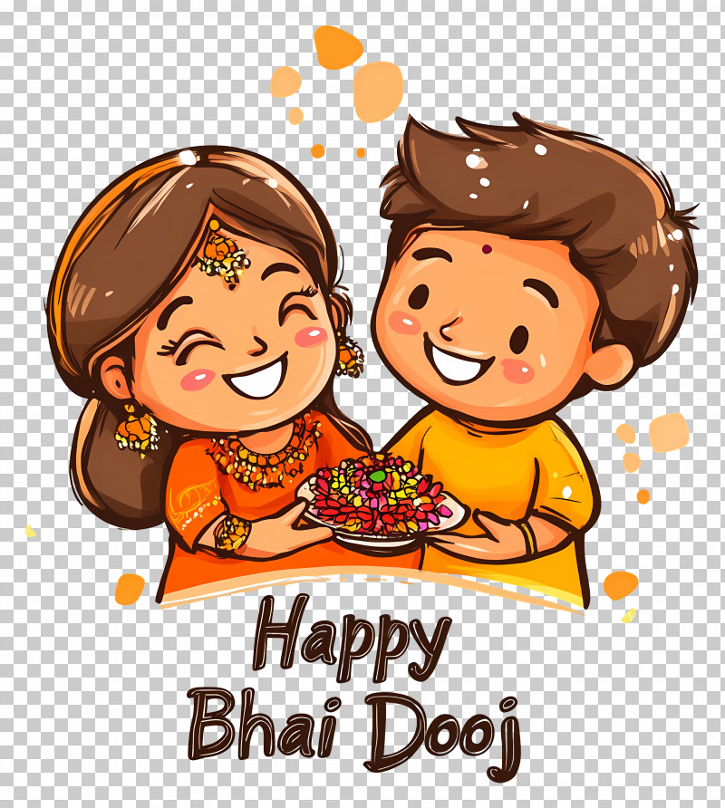 Happy Bhai Dooj - Brother And Sister Celebrating Bhai Dooj PNG