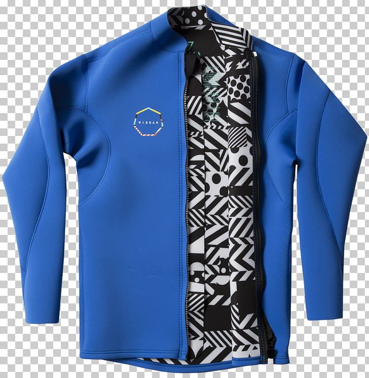 Jacket T-shirt Sleeve Gilets Neoprene PNG, Clipart, Active Shirt, Blue, Clothing, Coat, Electric Blue Free PNG Download
