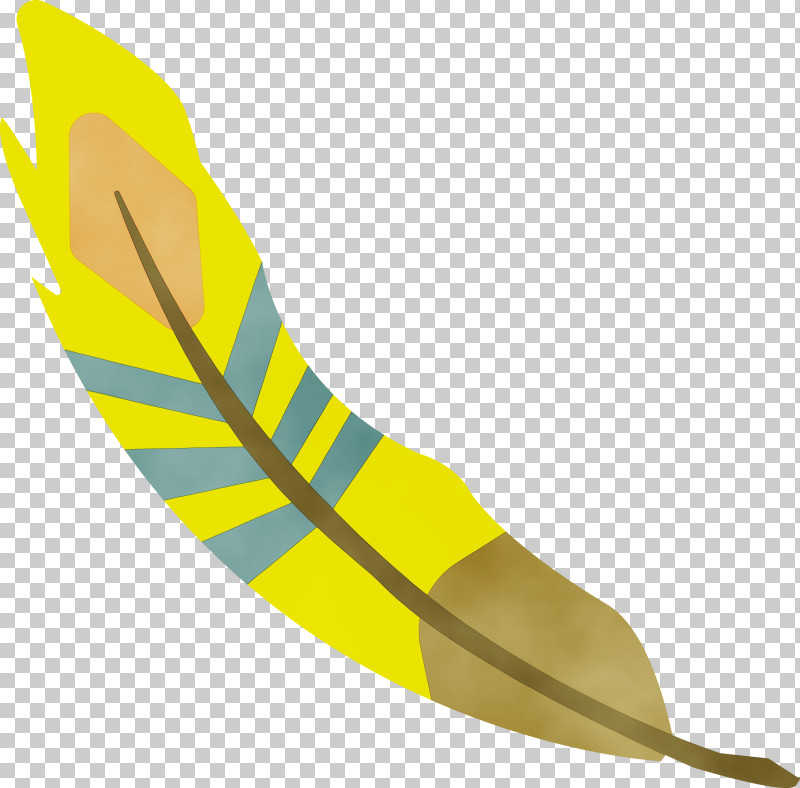 Yellow Line PNG, Clipart, Cartoon Feather, Line, Paint, Vintage Feather, Watercolor Free PNG Download