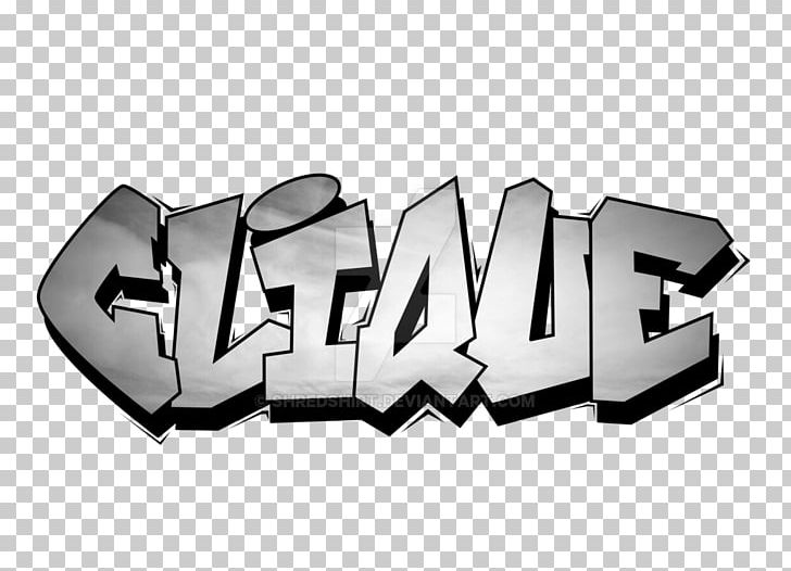 Graffiti Skateboarding Art Clique Logo PNG, Clipart, Angle, Art, Automotive Design, Black And White, Brand Free PNG Download