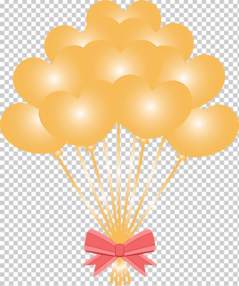 Balloon Party Supply Yellow PNG, Clipart, Balloon, Paint, Party Supply, Watercolor, Wet Ink Free PNG Download