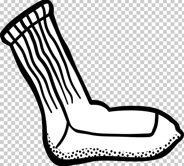 Sock Line Art PNG, Clipart, Area, Arm, Black, Black And White, Cartoon Free PNG Download