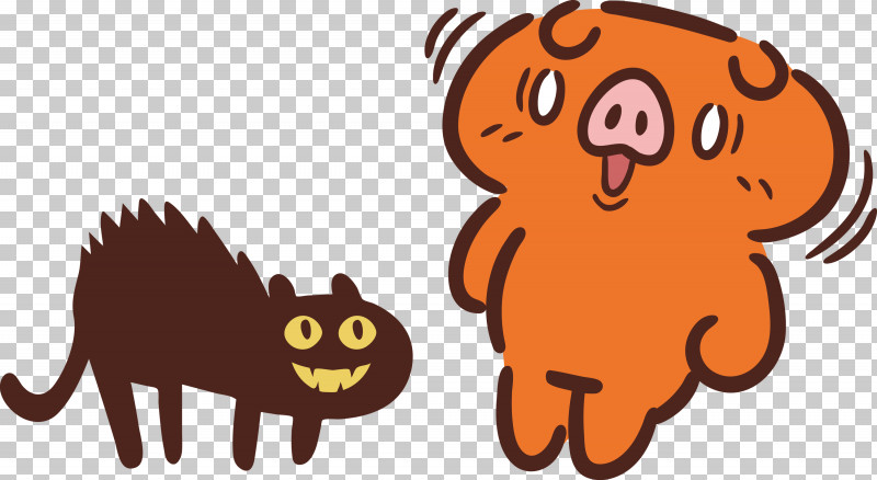 Booo Happy Halloween PNG, Clipart, Biology, Booo, Cartoon, Cat, Dog Free PNG Download