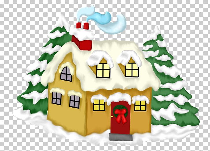 winter houses clipart
