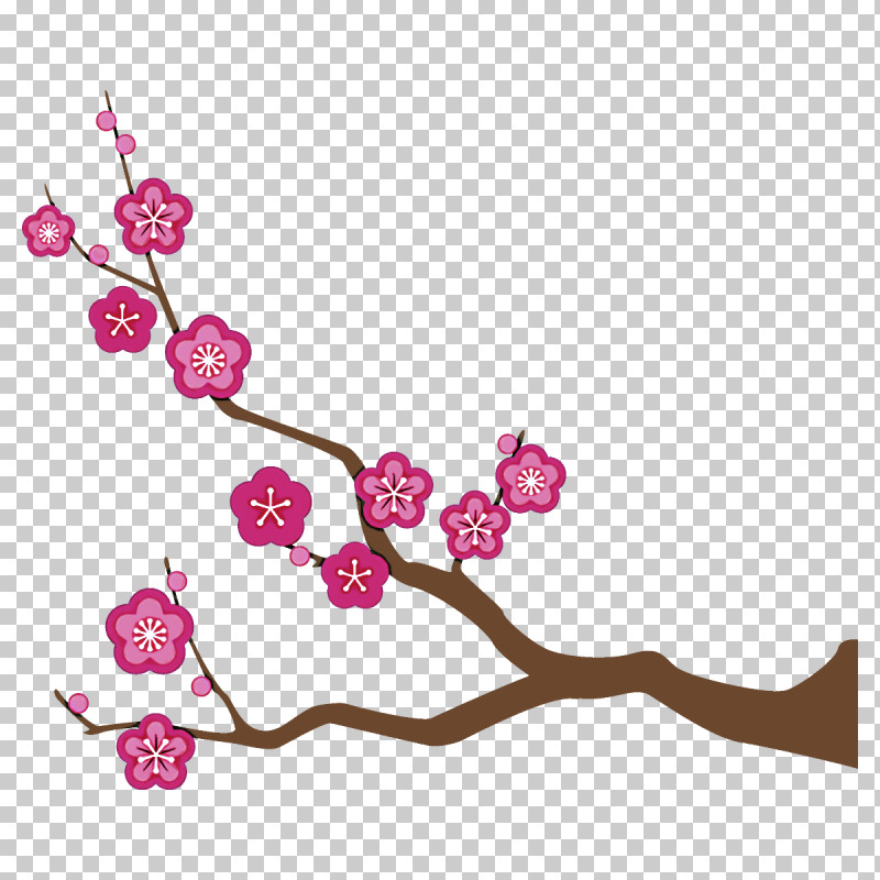 Plum Branch Plum Winter Flower PNG, Clipart, Blossom, Branch, Bud, Cherry Blossom, Flower Free PNG Download