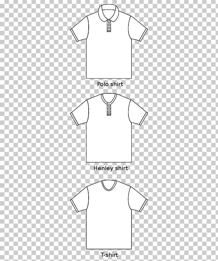 T-shirt Polo Shirt Henley Shirt Collar PNG, Clipart, Angle, Area, Artwork, Black, Black And White Free PNG Download