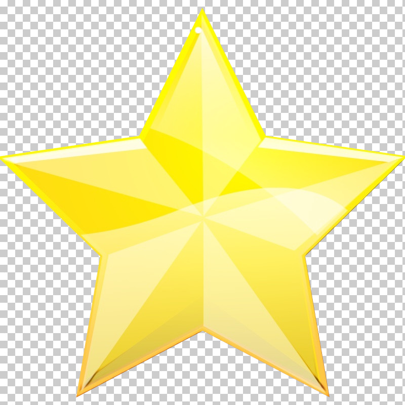 Yellow Star Symmetry Astronomical Object PNG, Clipart, Astronomical Object, Paint, Star, Symmetry, Watercolor Free PNG Download