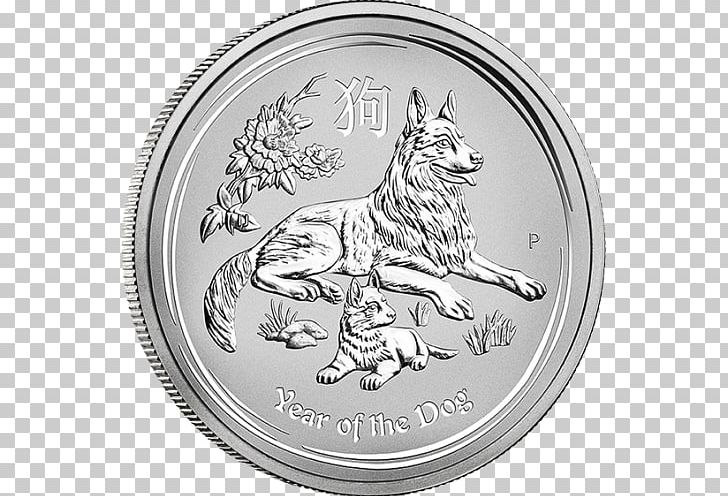 Perth Mint Dog Silver Coin Silver Coin PNG, Clipart, Australia, Australian Lunar, Australian Silver Kangaroo, Australian Silver Kookaburra, Black And White Free PNG Download