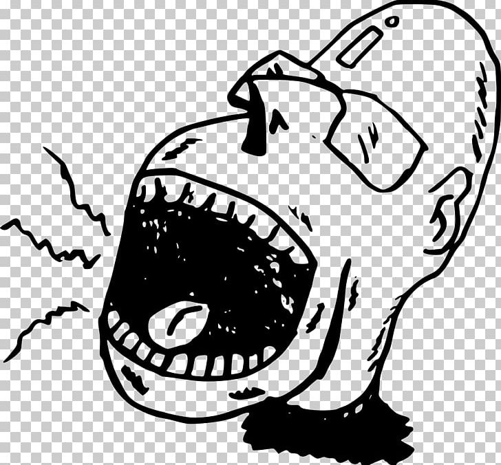 Screaming PNG, Clipart, Artwork, Black, Black And White, Carnivoran, Cartoon Free PNG Download