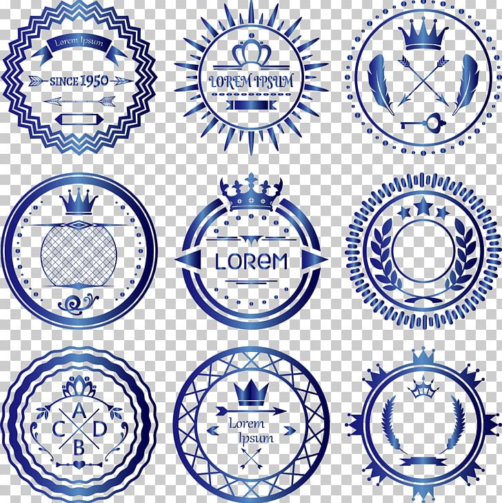 Euclidean Circle Retro Style PNG, Clipart, Badge, Blue, Blue Flower, Clip Art, Design Free PNG Download