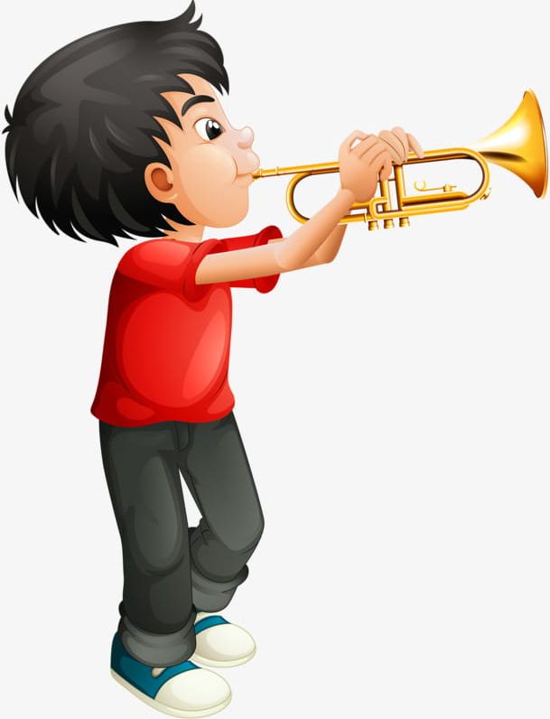 Trumpeter Boy PNG, Clipart, Boy, Boy Clipart, Music, Red, Small Free PNG Download