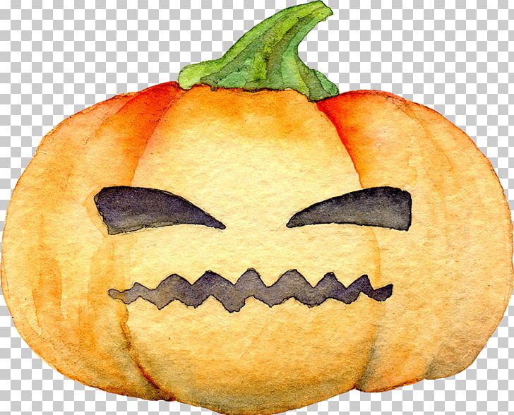 Jack-o-lantern Pumpkin Watercolor Painting PNG, Clipart, Cartoon, Cucurbita, Download, Drawing, Food Free PNG Download