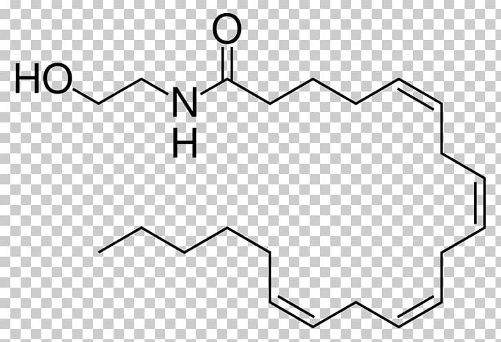 Anandamide Endocannabinoid System Cannabinoid Receptor Tetrahydrocannabinol PNG, Clipart, Ananda, Anandamide, Angle, Area, Black And White Free PNG Download