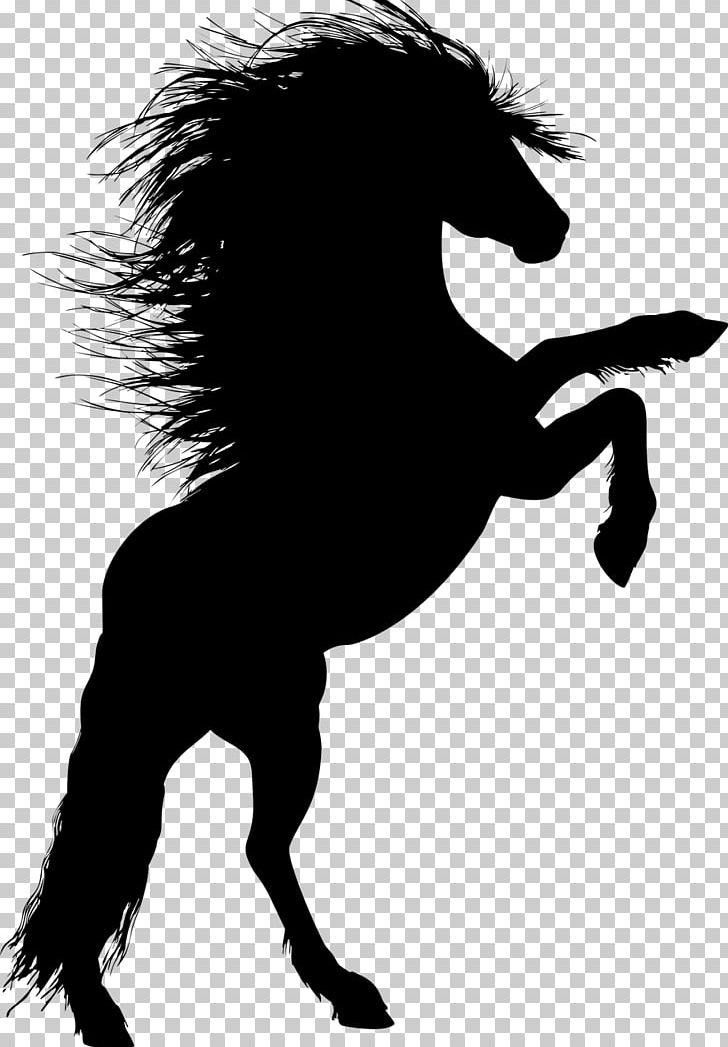 Horse Stallion Rearing Silhouette Unicorn PNG, Clipart, Animals, Art, Black, Black And White, Carnivoran Free PNG Download