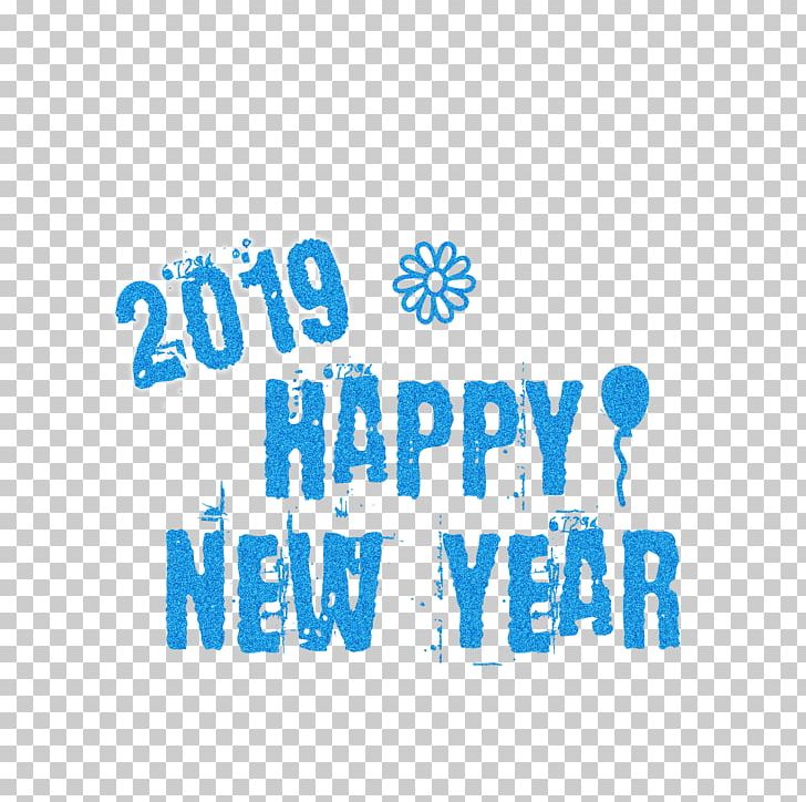 2019 Happy New Year Text. PNG, Clipart, Area, Blue, Brand, Jacob Black, Line Free PNG Download