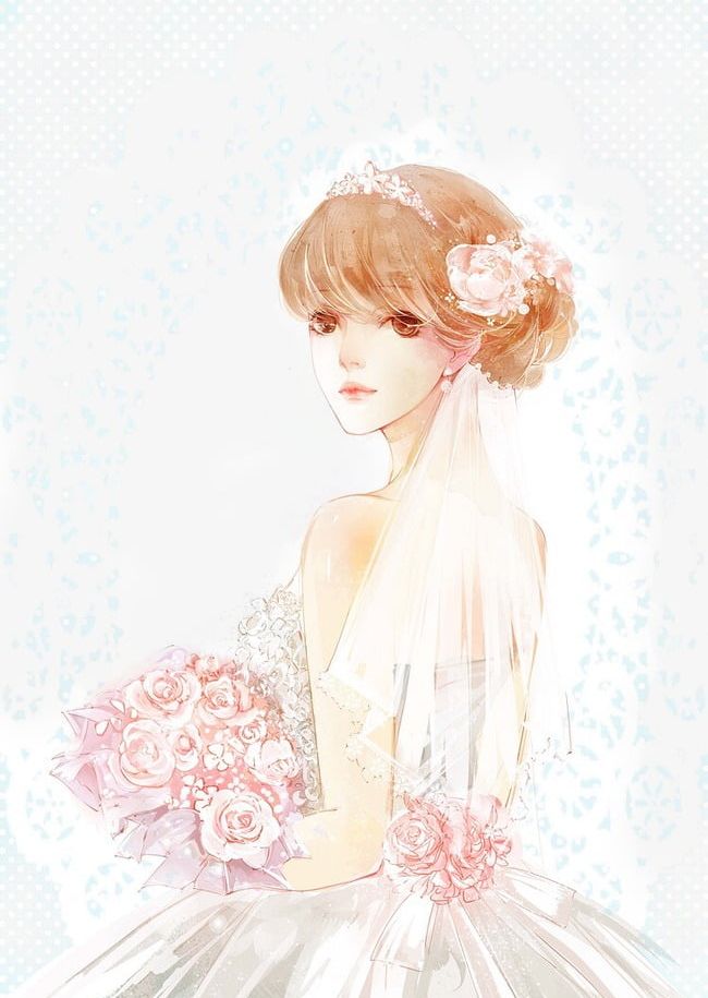 -painted Bride PNG, Clipart, Bride Clipart, Character, Fresh, Girls, Illustration Free PNG Download