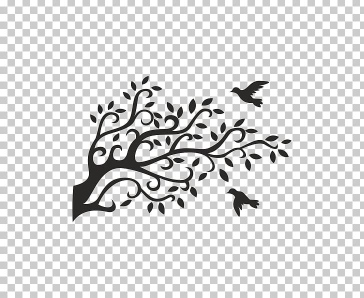 Tree Silhouette Drawing PNG, Clipart, Art, Bird, Bird Vector, Black, Black And White Free PNG Download