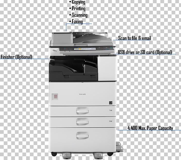Ricoh Photocopier Multi-function Printer Fax PNG, Clipart, Angle, Device Driver, Dots Per Inch, Electronics, Fax Free PNG Download