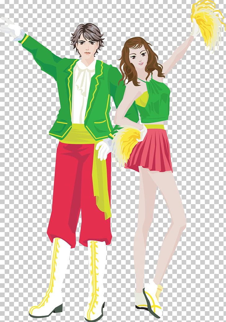 Cheerleading Vecteur Illustration PNG, Clipart, Cartoon, Cheerleader, Cheerleaders, Cheerleading Uniform, Fashion Design Free PNG Download