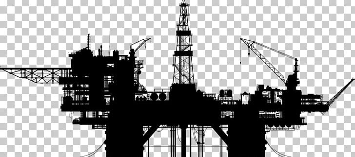 Oil Platform Petroleum Drilling Rig Offshore Drilling PNG, Clipart, Black And White, Drilling Platform, Drilling Rig, Landmark, Metropolis Free PNG Download