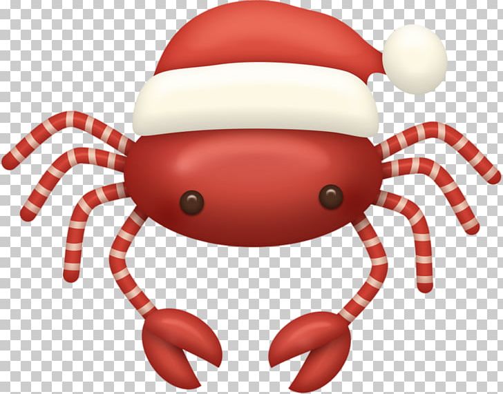 Santa Claus Crab Christmas Ornament Candy Cane PNG, Clipart, Animals, Art, Candy Cane, Cartoon, Chr Free PNG Download
