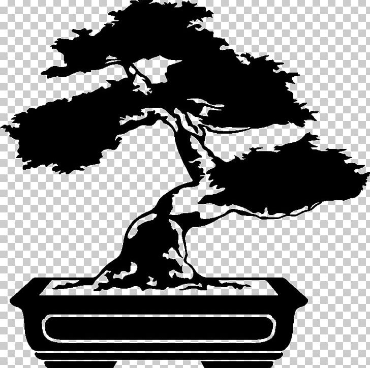 Bonsai Sticker Art Wall Decal Tree PNG, Clipart, Apartment, Art, Black And White, Bonsai, Branch Free PNG Download
