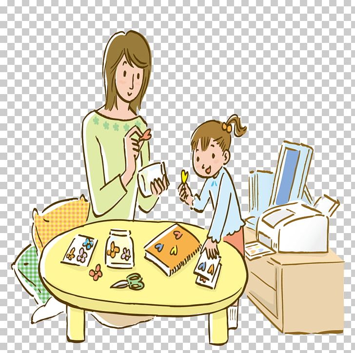 Housewife Daughter PNG, Clipart, Cartoon, Child, Conversation, Eating, Encapsulated Postscript Free PNG Download