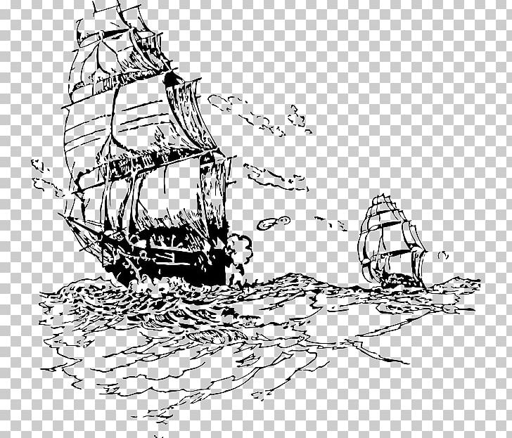 Sailing Ship Piracy PNG, Clipart, Artwork, Barque, Black And White, Boat, Caravel Free PNG Download