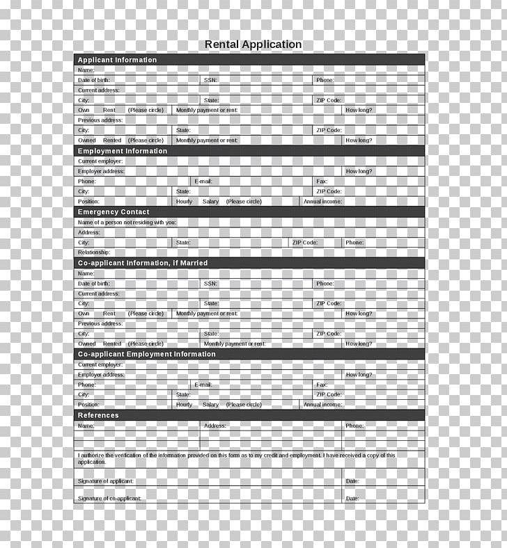 Rental Agreement Template Application For Employment Renting House PNG, Clipart, Angle, Apartment, Application For Employment, Area, Document Free PNG Download