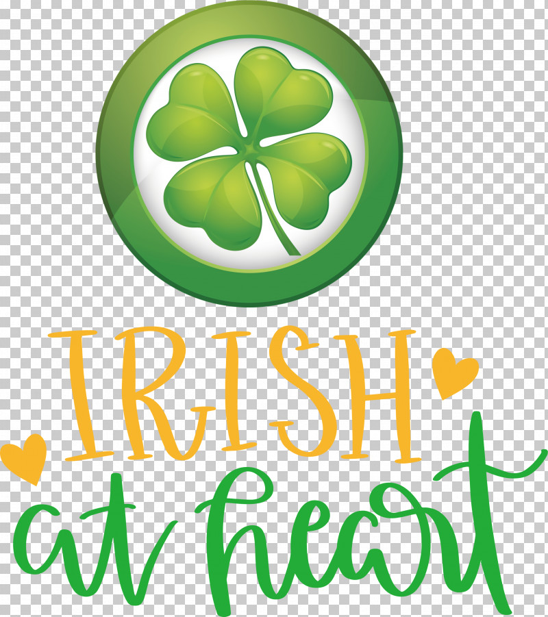 Saint Patrick Patricks Day Irish At Heart PNG, Clipart, Flower, Fruit, Green, Leaf, Logo Free PNG Download