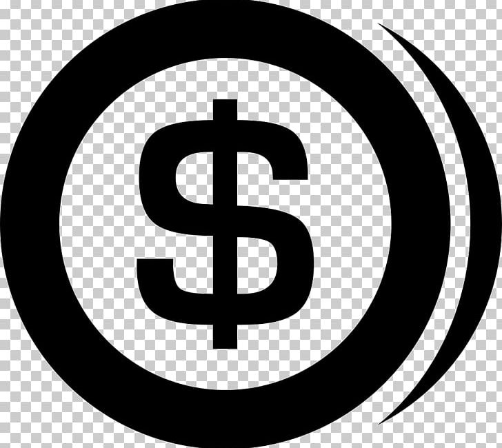 Dollar Coin United States Dollar Dollar Sign Computer Icons PNG, Clipart, Area, Banknote, Black And White, Brand, Circle Free PNG Download
