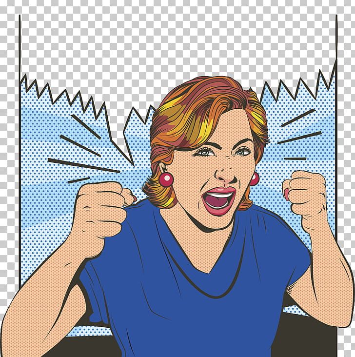 Screaming Cartoon Illustration PNG, Clipart, Anger, Animation, Blue, Boy, Cheek Free PNG Download