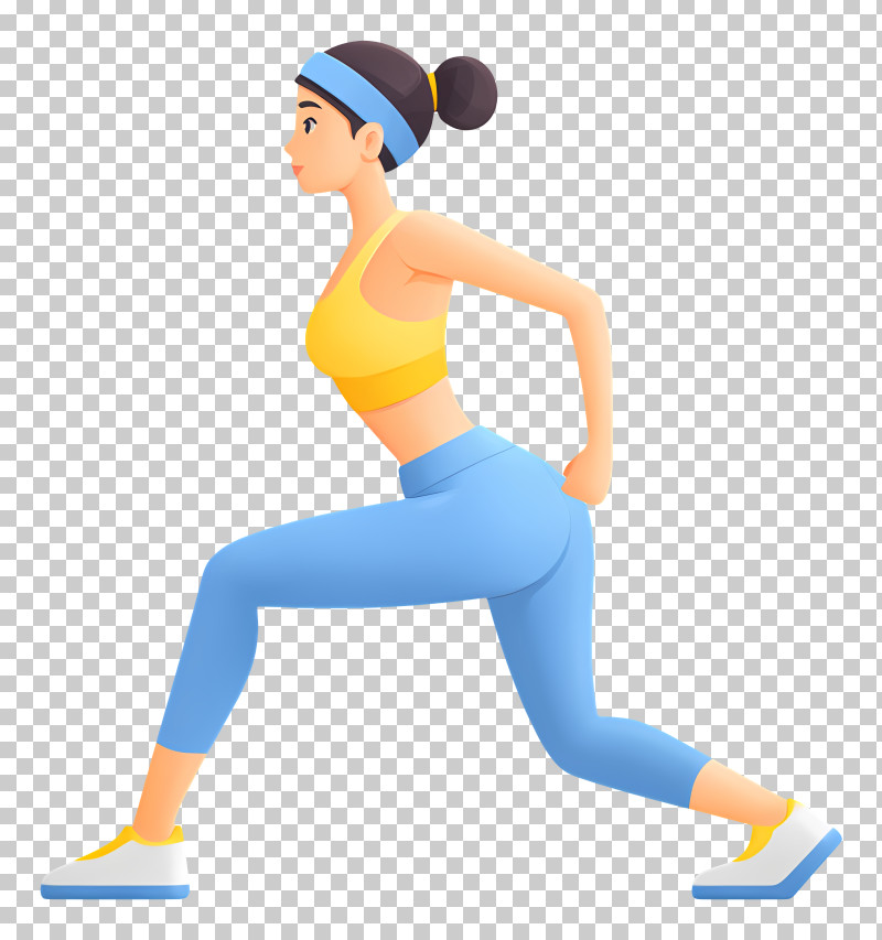 Woman Doing Lunge Exercise PNG