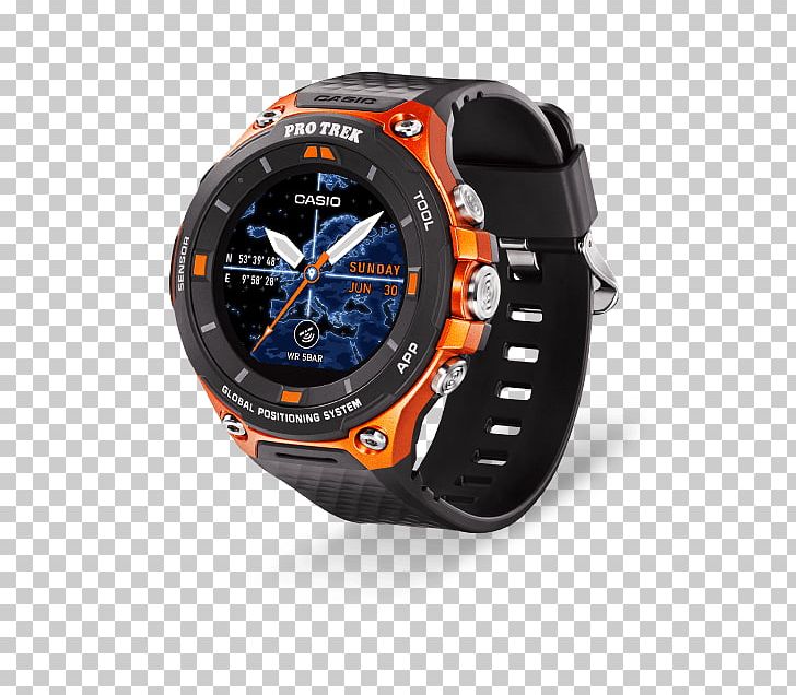 Pro Trek Smartwatch Casio Wear OS PNG, Clipart, Android, Brand, Casio, Gps Navigation Systems, Gps Tracking Unit Free PNG Download