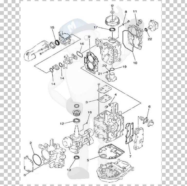 Yamaha Motor Company Evinrude Outboard Motors Mercury Marine Båtmotor PNG, Clipart, Angle, Auto Part, Black And White, Diagram, Drawing Free PNG Download