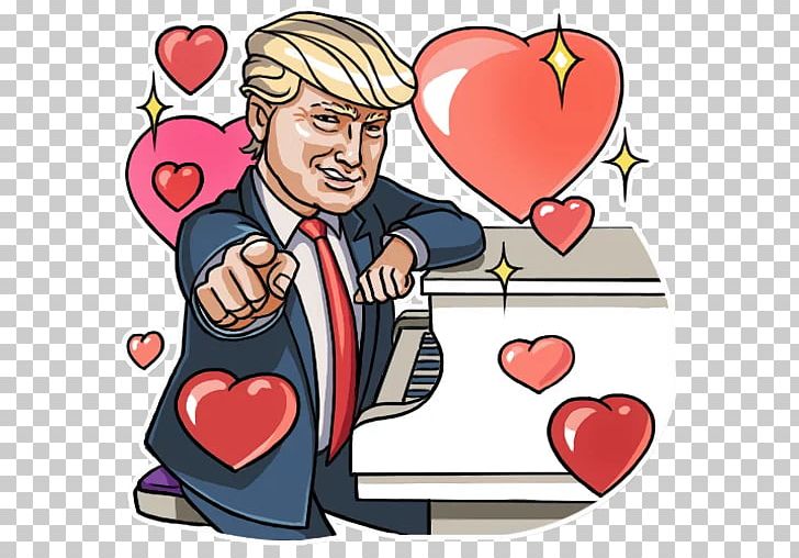 Donald Trump Telegram Sticker United States Messaging Apps PNG, Clipart, Art, Cartoon, Celebrities, Fictional Character, Hand Free PNG Download