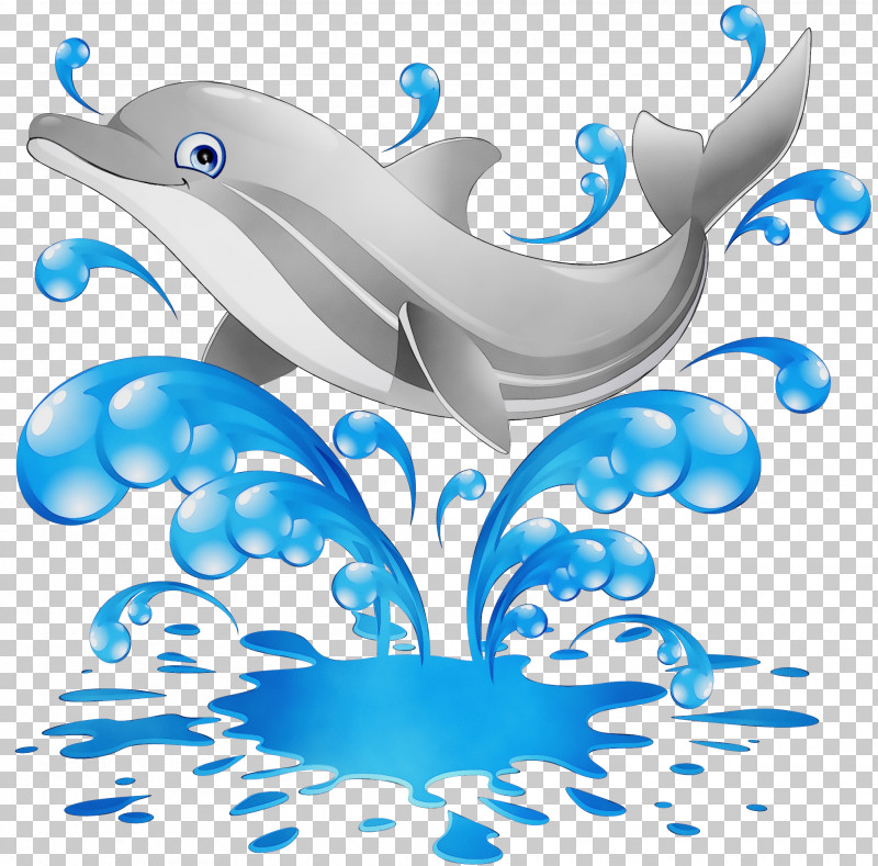 Dolphin Common Dolphins Cetacea PNG, Clipart, Cetacea, Common Dolphins, Dolphin, Paint, Watercolor Free PNG Download