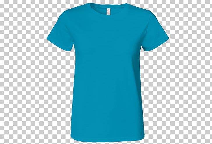 T-shirt Clothing Neckline Gildan Activewear PNG, Clipart, Active Shirt, Aqua, Azure, Blue, Clothing Free PNG Download