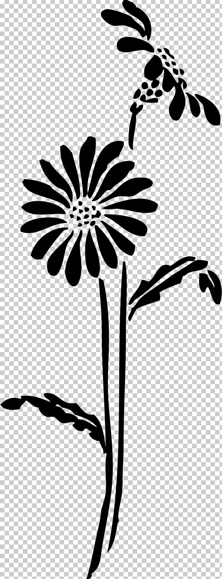 Silhouette Flower Drawing PNG, Clipart, Animals, Art, Black, Black And White, Branch Free PNG Download