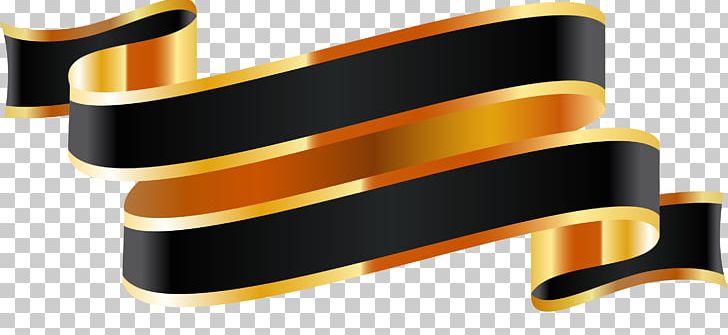 black ribbon banner png